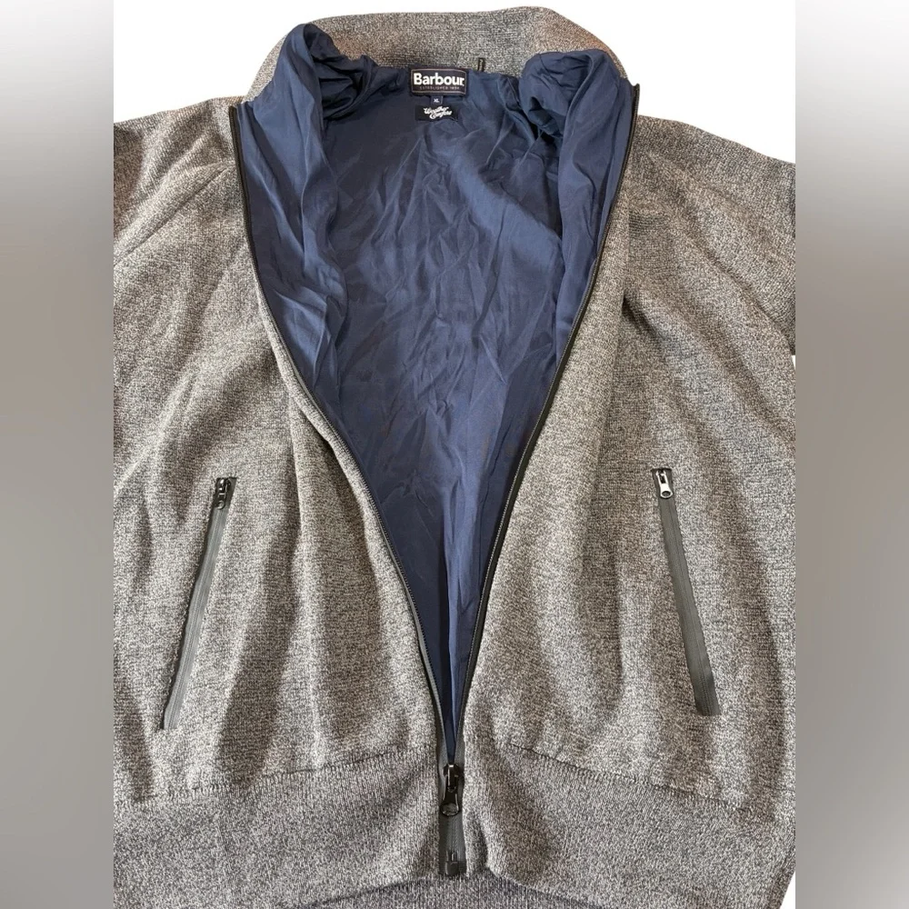 Barbour Becket Zip Through Jacket in Gray, Men’s Size XL, 100% Wool, Fully Lined